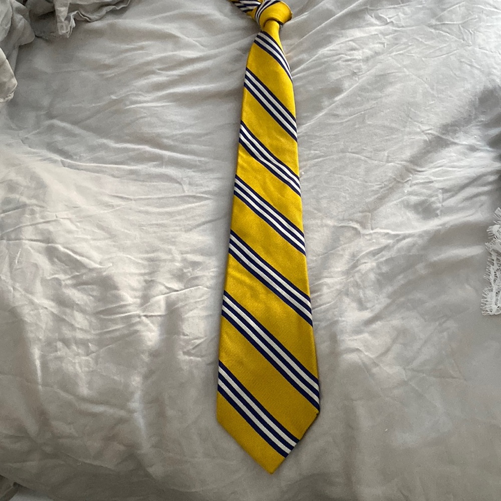 Yellow Repp stripe tie